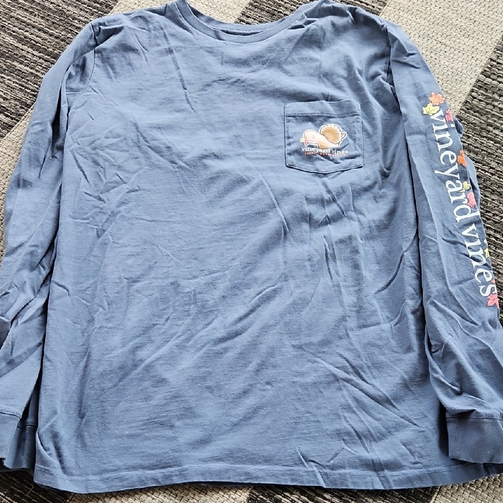 Vineyard Vines Slate Blue Graphic Long Sleeve